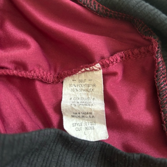 Burgundy Velvet Velour Bomber Jacket Size M - Picture 8 of 8